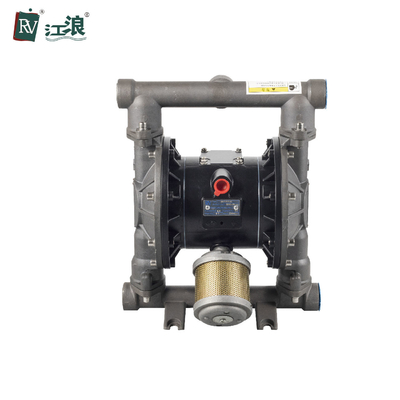 1In Aluminium Diaphragm Pump การบำบัดน้ำเมมเบรน Santoprene แบบแห้ง