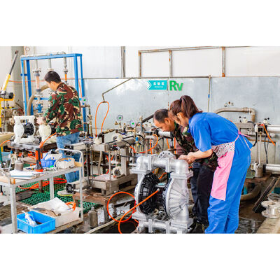 ปั๊มไดอะแฟรมแบบใช้ลมประสิทธิภาพสูง อัตราการไหล 1022 ลิตร/นาที แรงดันสูงสุด 120 psi วัสดุเหล็กหล่อเหนียว