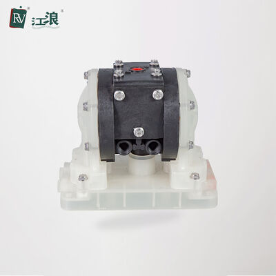 วัสดุ PVDF 1/4 นิ้ว ปั๊มแผ่นผนัง Pneumatic สําหรับสารเคมีกรดแข็งแรง
