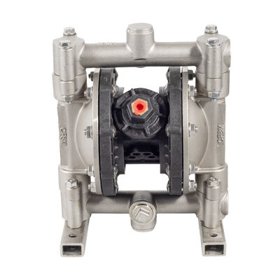 ปั๊มปั๊มระบายน้ําแบบปนูเมติกแบบสองแผ่น มีความดันสูงสุด 100psi ความดันสูงสุด 15gpm และระบายน้ําสูงสุด และระบายน้ํา Hytrel สําหรับการรักษาน้ําเสีย