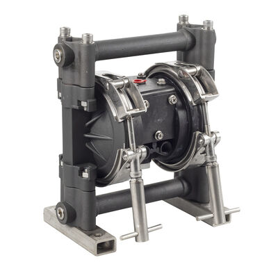 ปั๊มแผ่นผงที่ทํางานด้วยอากาศที่ทนทานต่อการกัดกร่อน ความจุ 40GPM / 150LPM และความดันอากาศ 8.3bar
