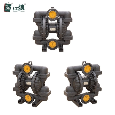 3 "นิวเมติกไดอะแฟรมปั๊มสำหรับน้ำมัน 8 บาร์ Santoprene Aodd ปั๊ม Douctile Iron